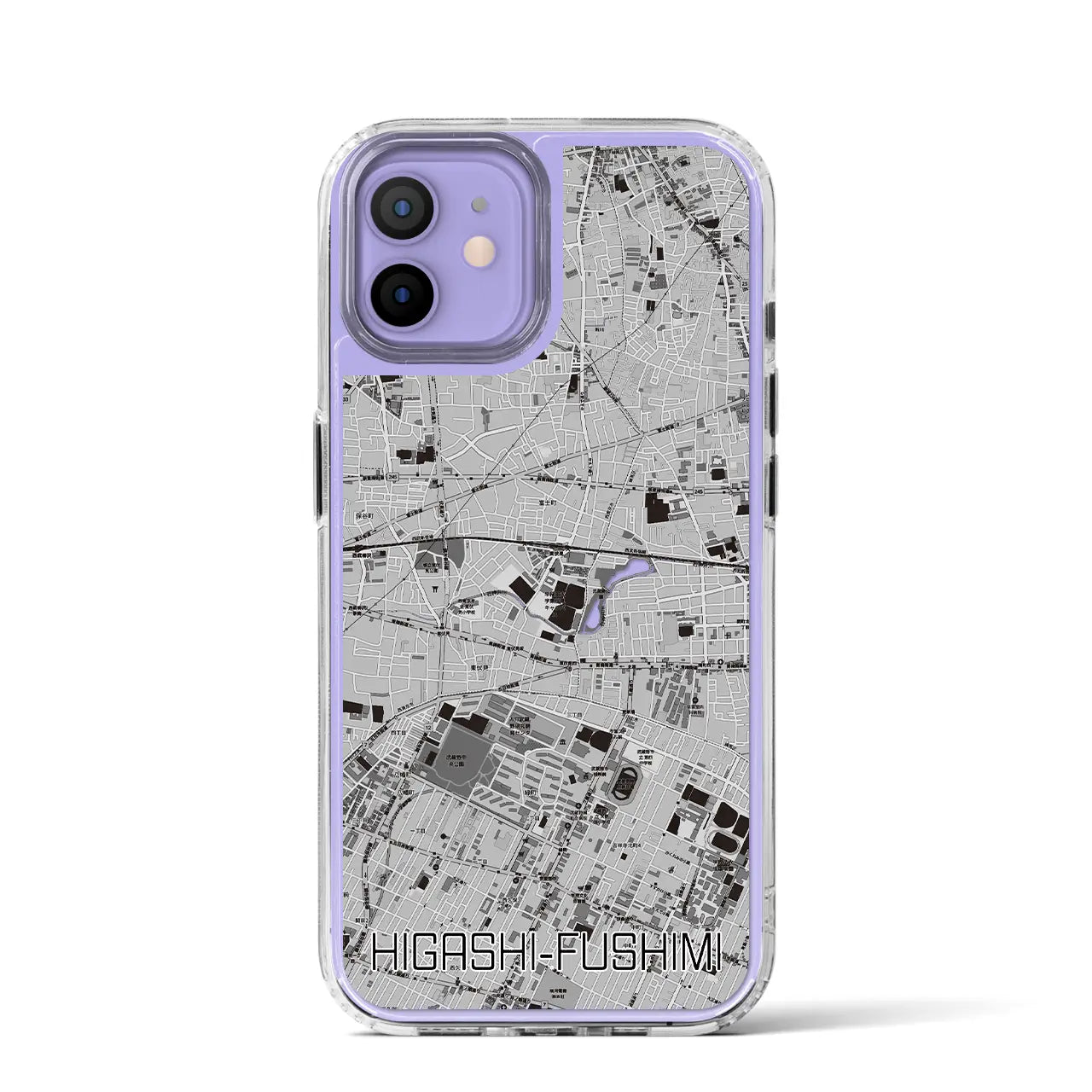 【東伏見(東京都)】地図柄iPhoneケース(MagSafeタイプ)