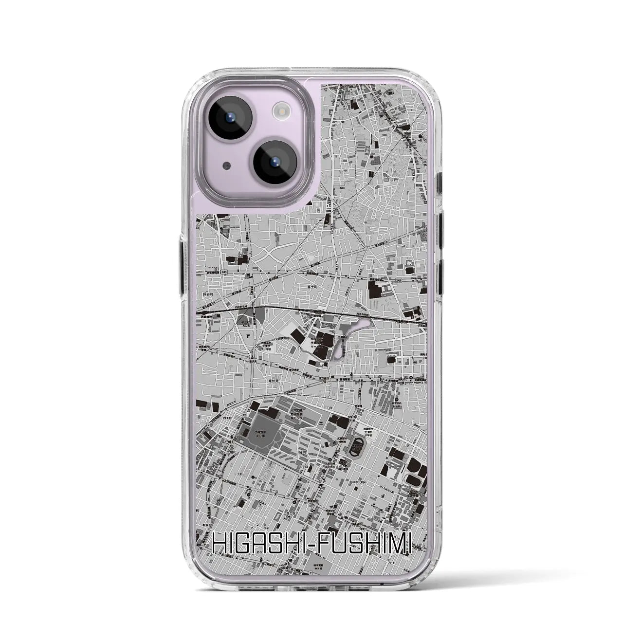 【東伏見(東京都)】地図柄iPhoneケース(MagSafeタイプ)