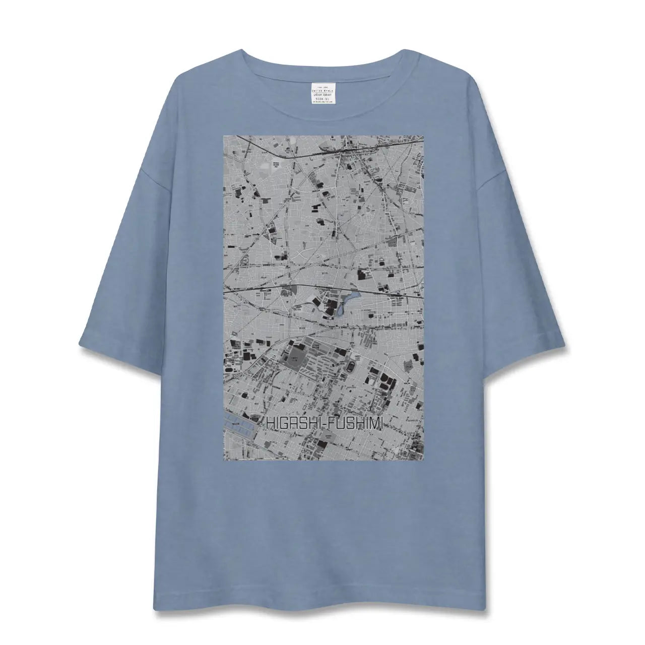 【東伏見(東京都)】地図柄ビッグシルエットTシャツ