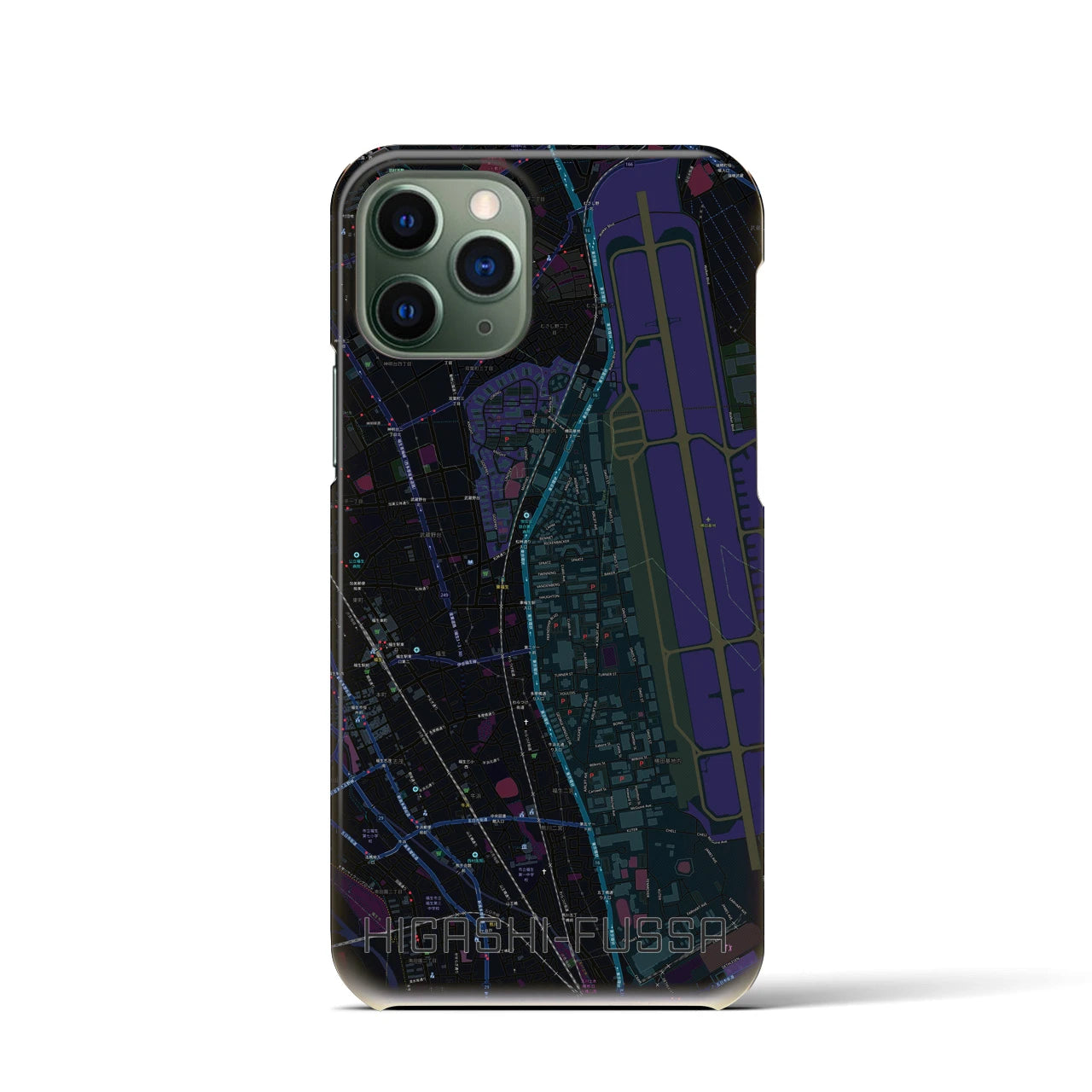 【東福生(東京都)】地図柄iPhoneケース(バックカバータイプ)