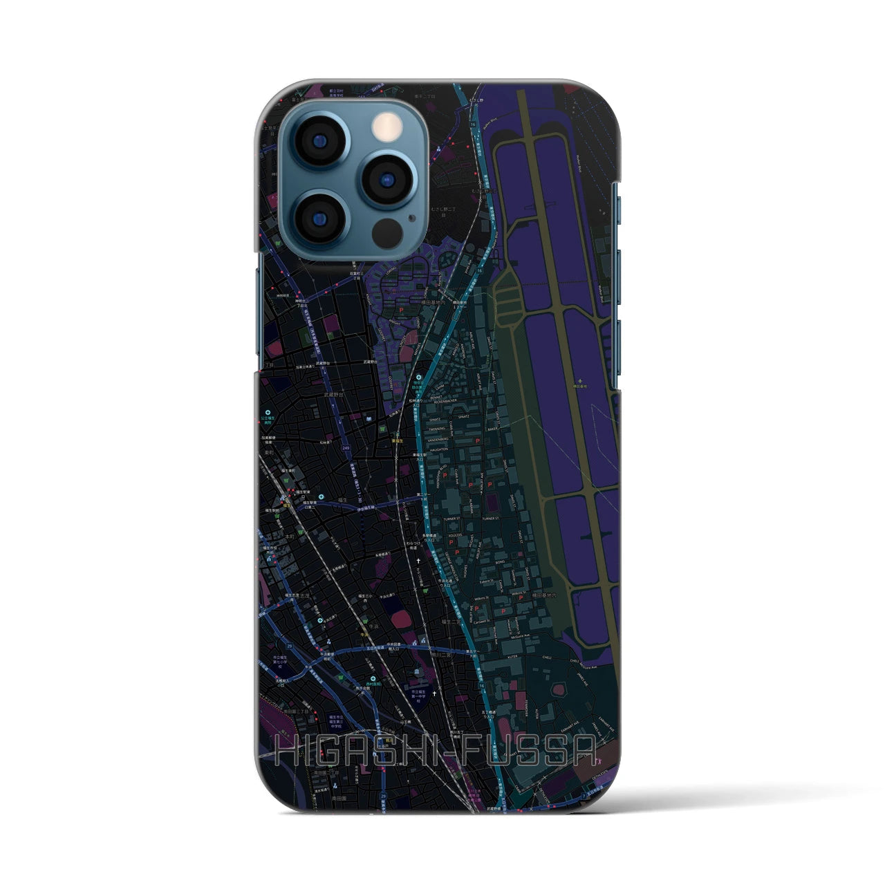 【東福生(東京都)】地図柄iPhoneケース(バックカバータイプ)