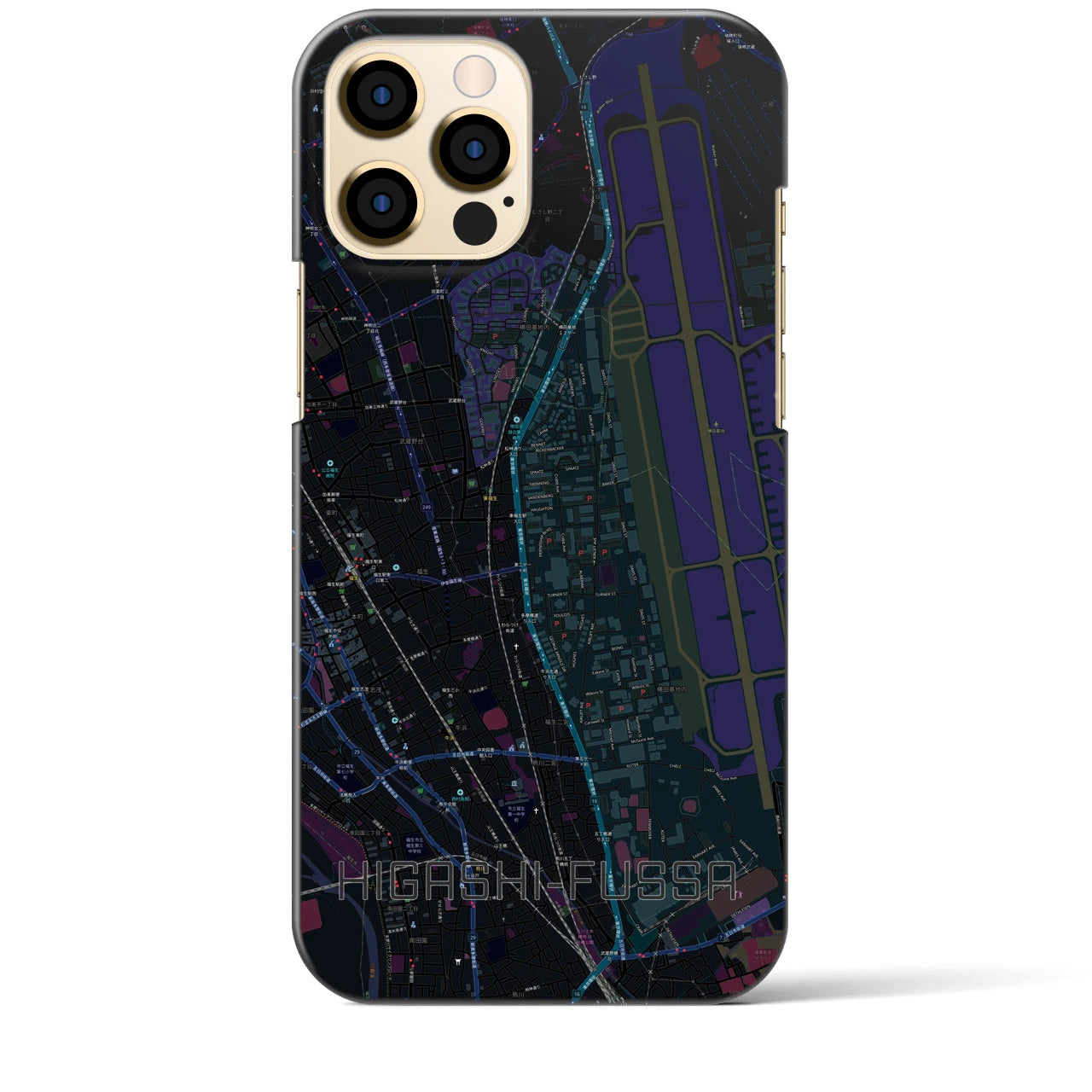 【東福生(東京都)】地図柄iPhoneケース(バックカバータイプ)