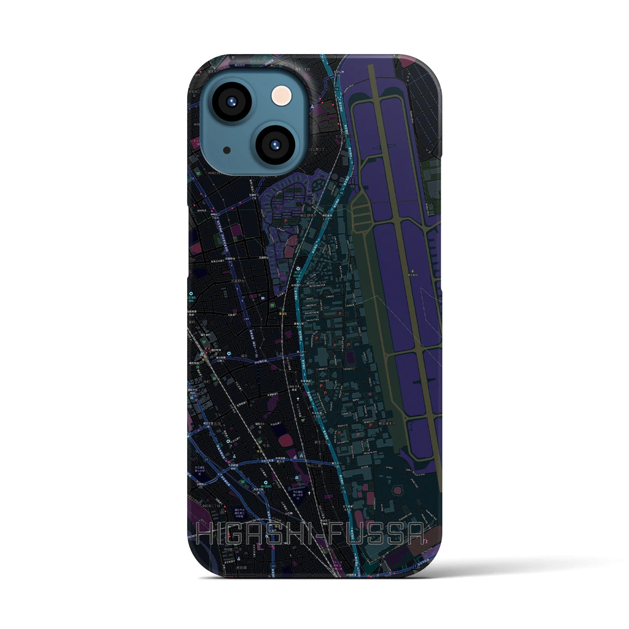 【東福生(東京都)】地図柄iPhoneケース(バックカバータイプ)