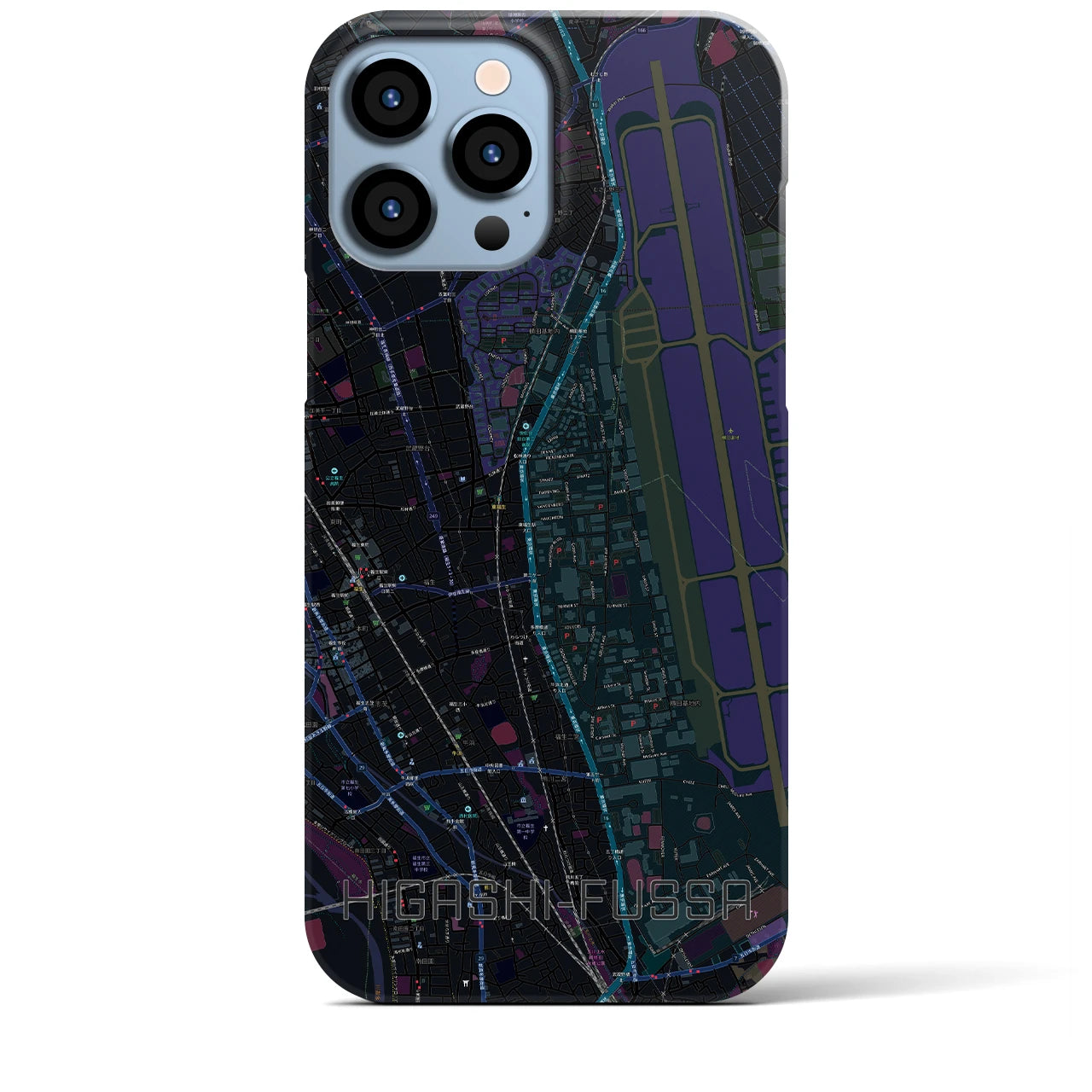 【東福生(東京都)】地図柄iPhoneケース(バックカバータイプ)