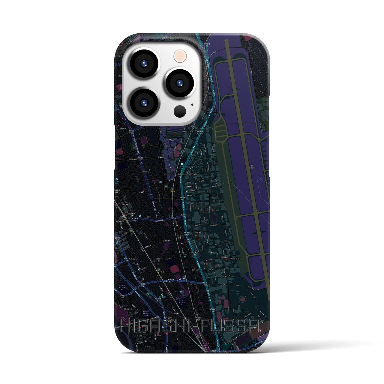 【東福生(東京都)】地図柄iPhoneケース(バックカバータイプ)
