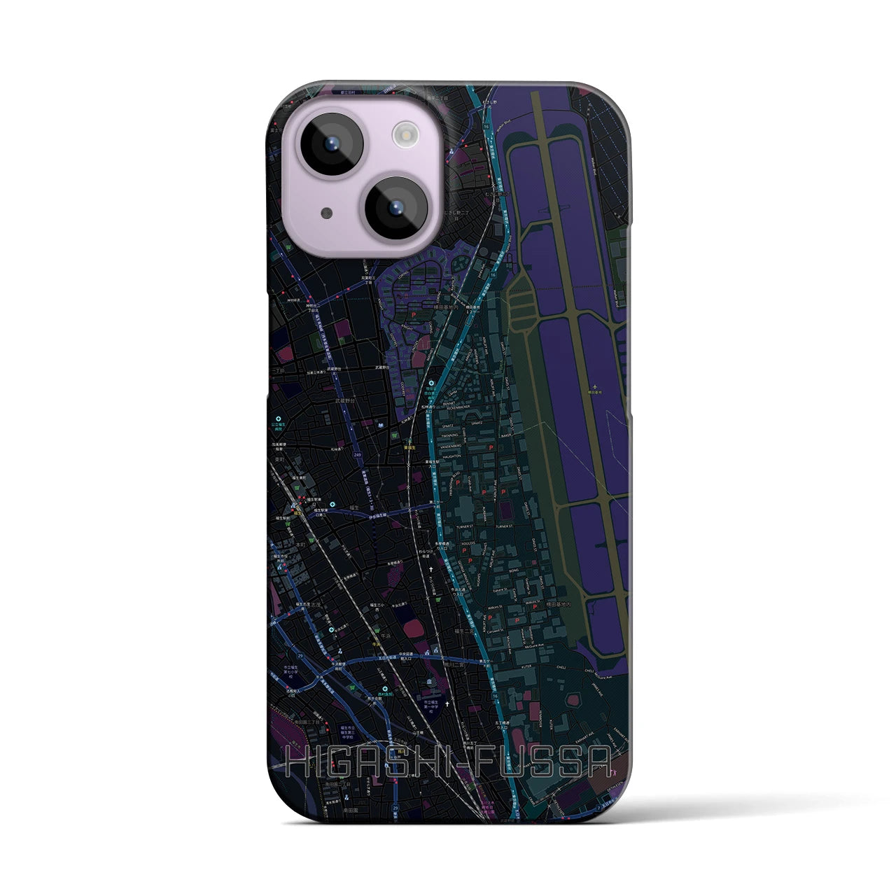 【東福生(東京都)】地図柄iPhoneケース(バックカバータイプ)