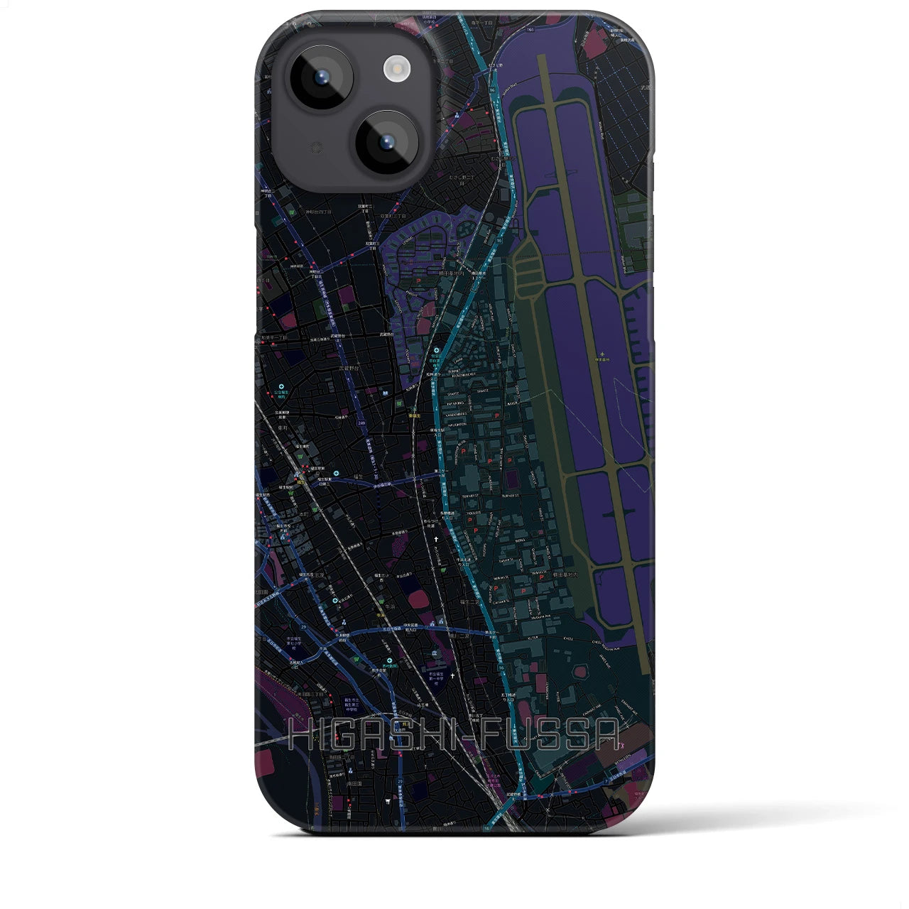 【東福生(東京都)】地図柄iPhoneケース(バックカバータイプ)