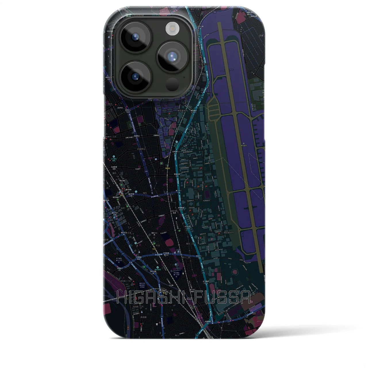 【東福生(東京都)】地図柄iPhoneケース(バックカバータイプ)