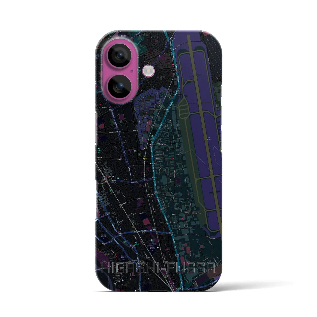 【東福生(東京都)】地図柄iPhoneケース(バックカバータイプ)