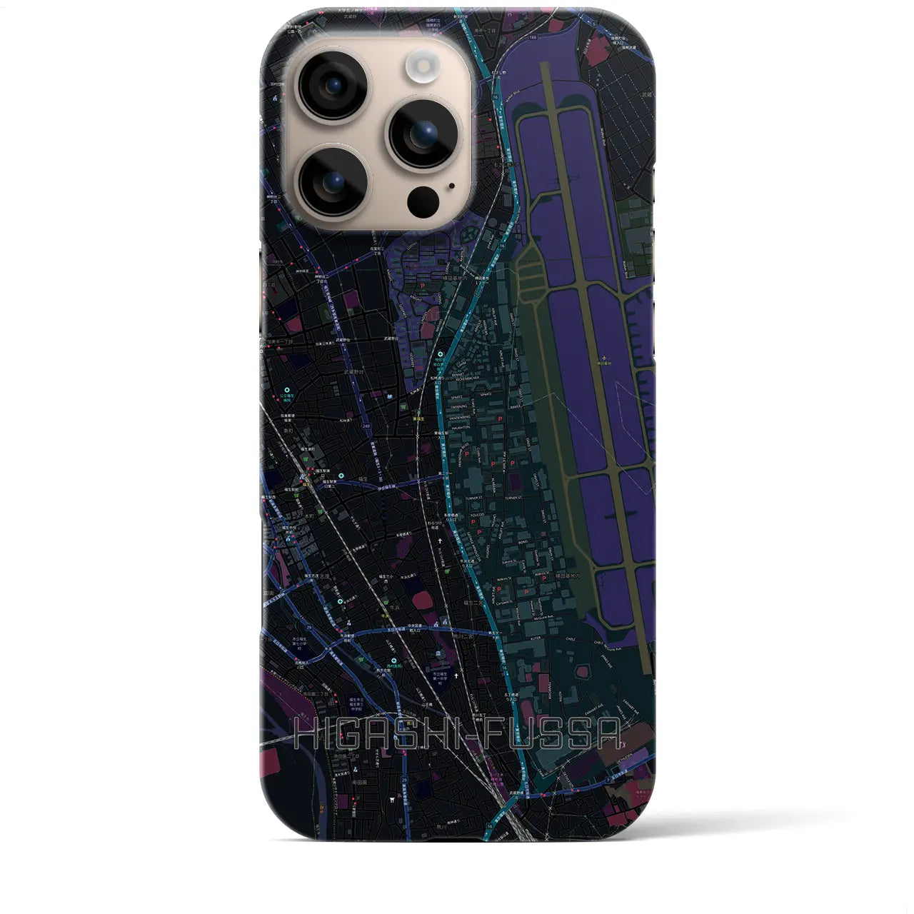 【東福生(東京都)】地図柄iPhoneケース(バックカバータイプ)