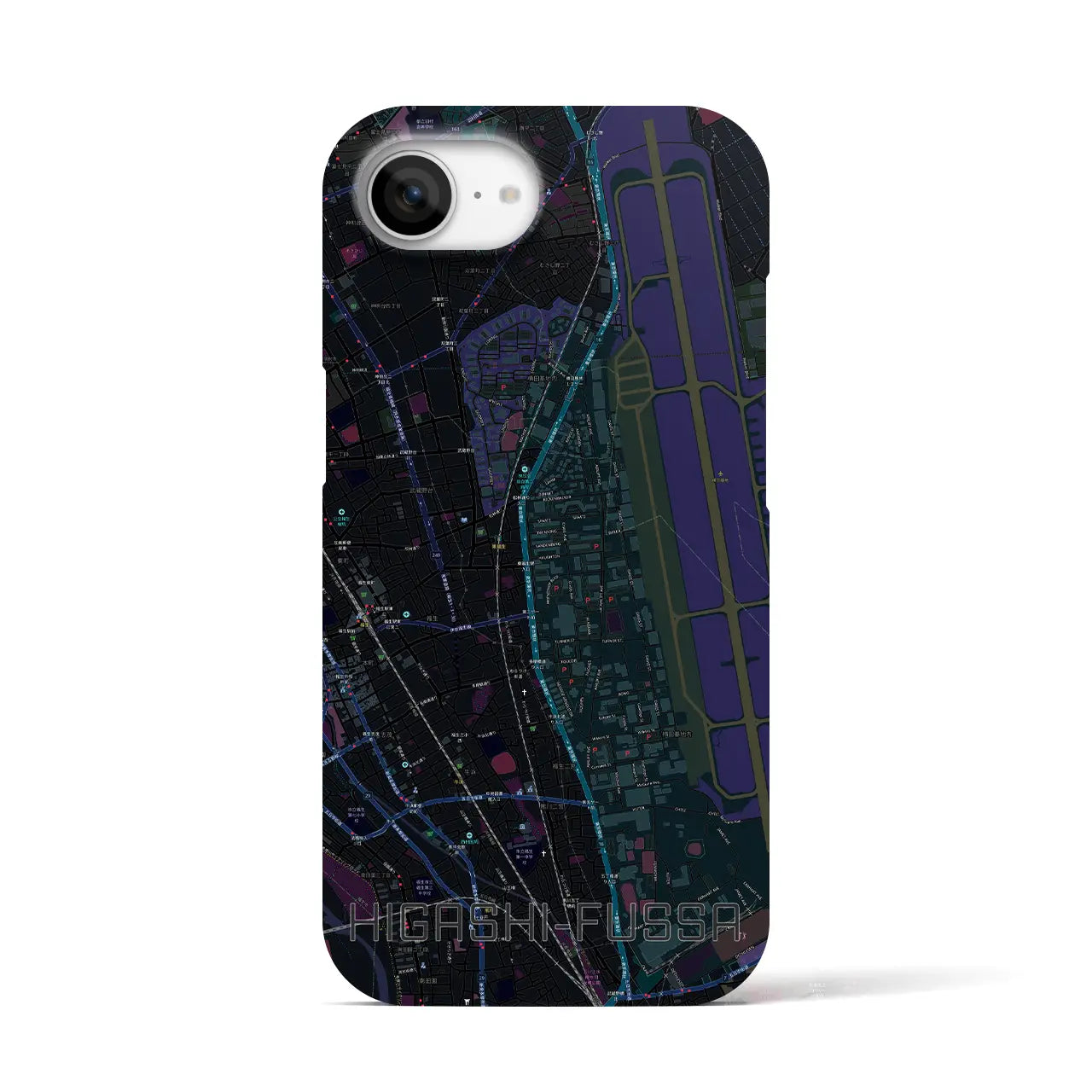 【東福生(東京都)】地図柄iPhoneケース(バックカバータイプ)