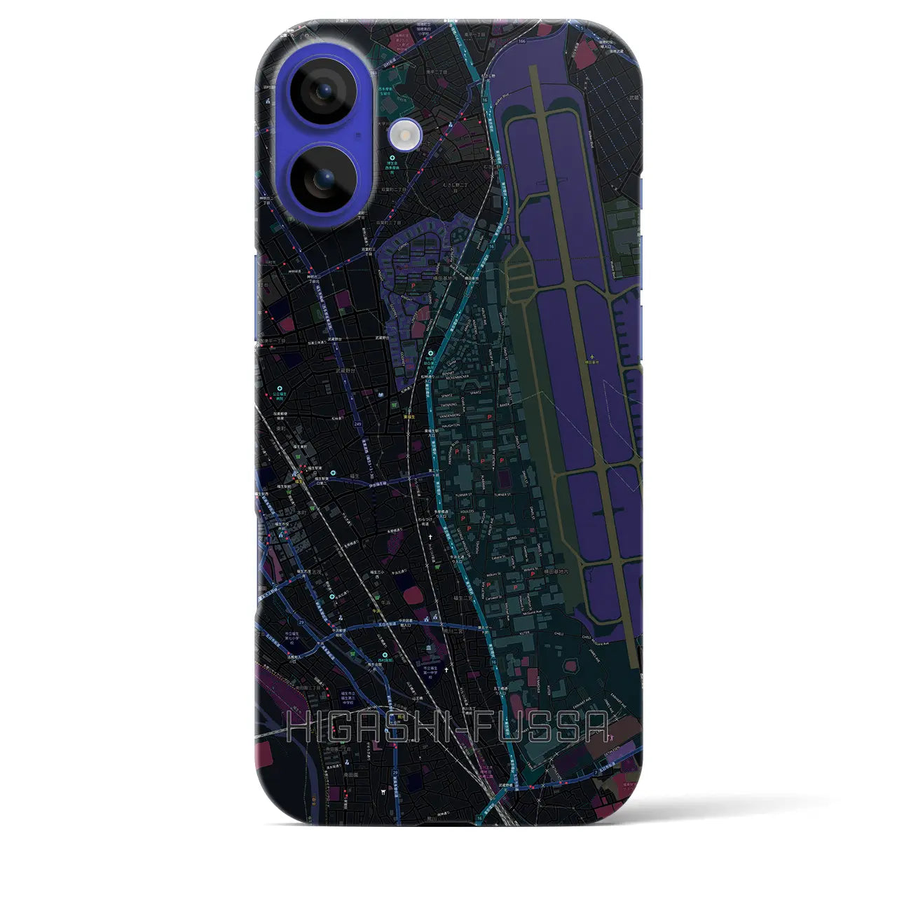 【東福生(東京都)】地図柄iPhoneケース(バックカバータイプ)