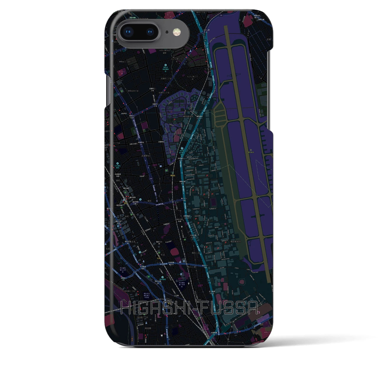 【東福生(東京都)】地図柄iPhoneケース(バックカバータイプ)