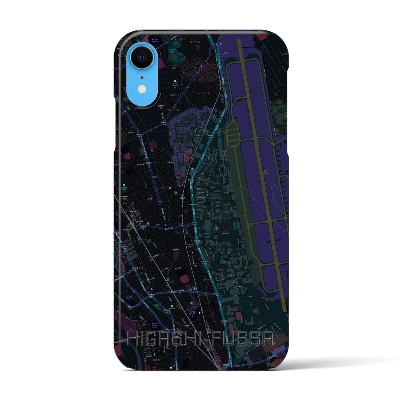 【東福生(東京都)】地図柄iPhoneケース(バックカバータイプ)