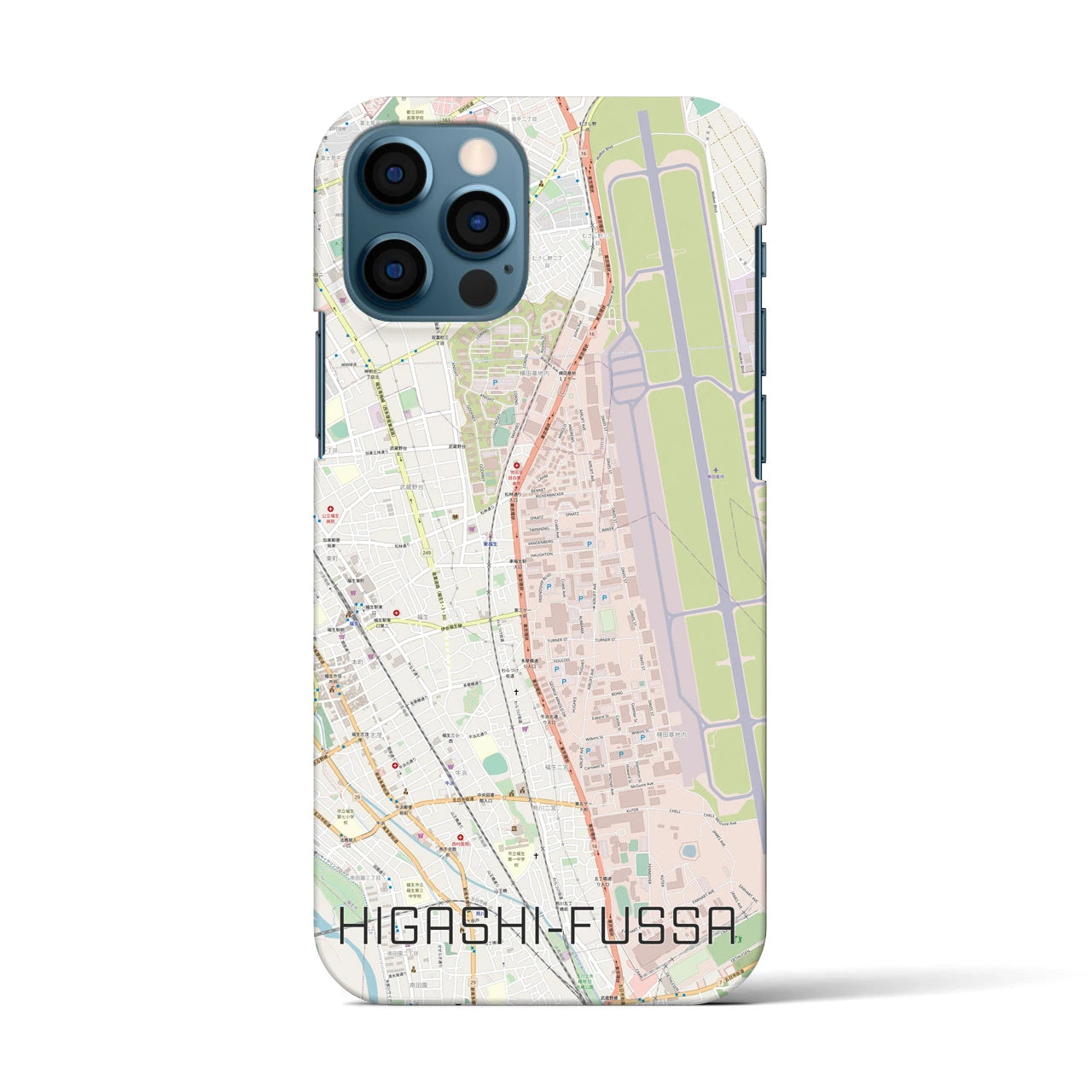 【東福生(東京都)】地図柄iPhoneケース(バックカバータイプ)