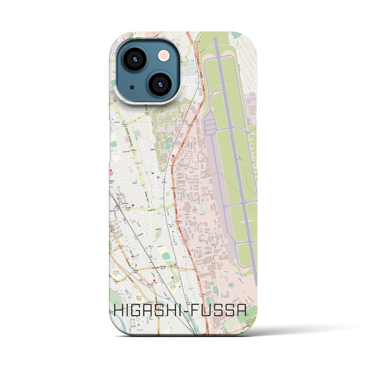 【東福生(東京都)】地図柄iPhoneケース(バックカバータイプ)