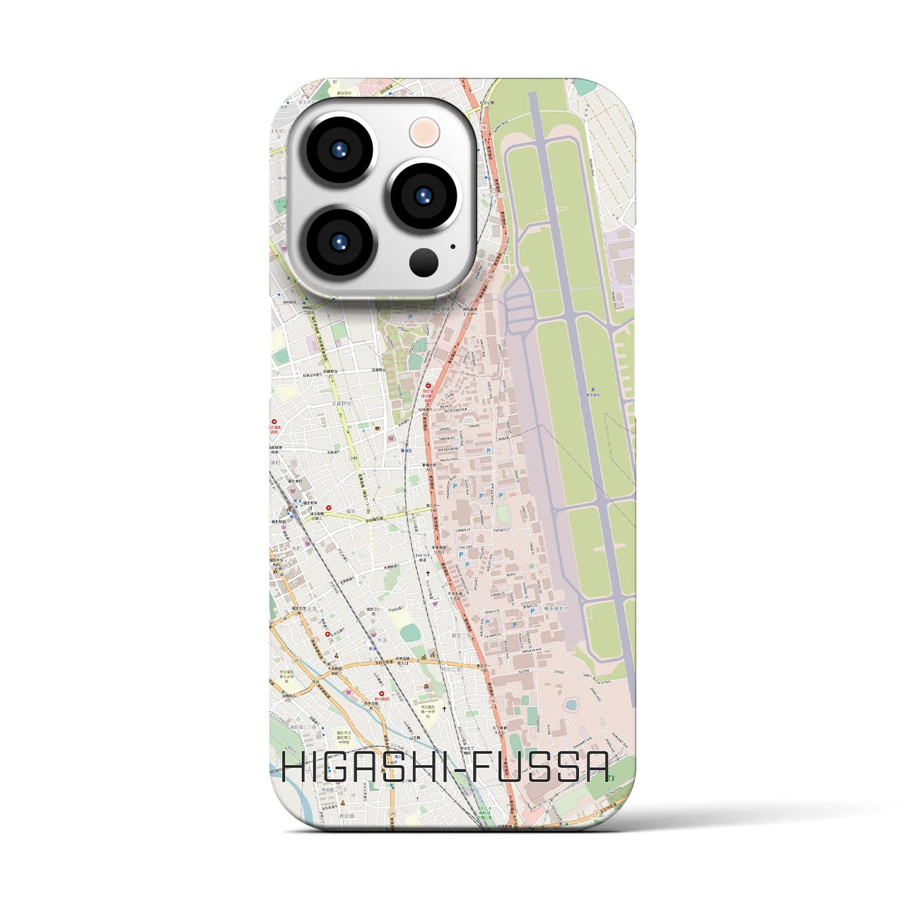 【東福生(東京都)】地図柄iPhoneケース(バックカバータイプ)