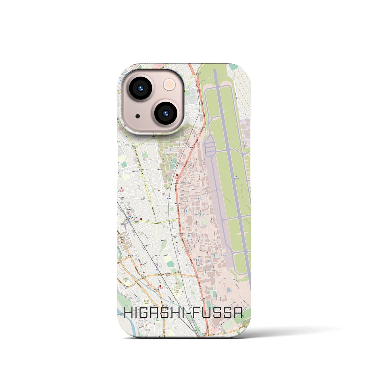【東福生(東京都)】地図柄iPhoneケース(バックカバータイプ)