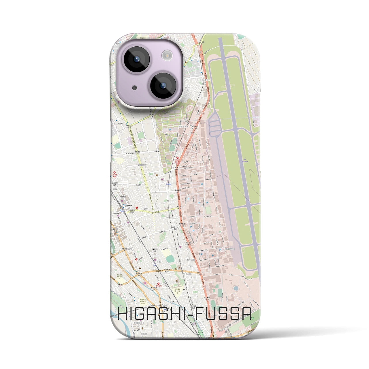 【東福生(東京都)】地図柄iPhoneケース(バックカバータイプ)
