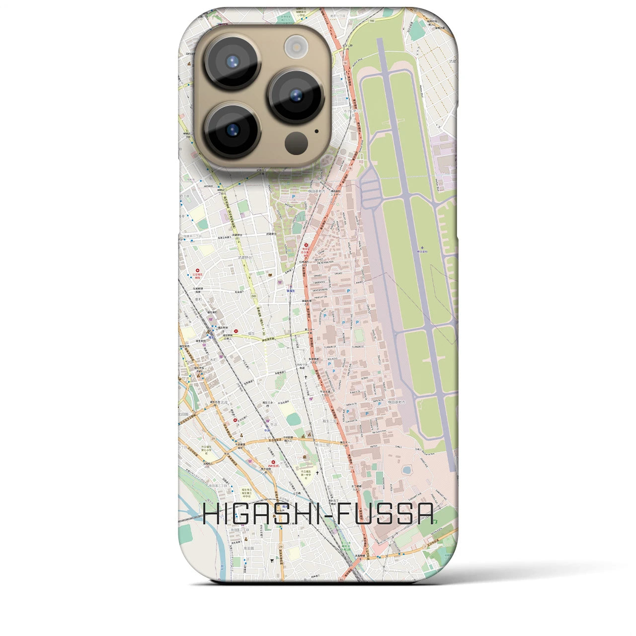 【東福生(東京都)】地図柄iPhoneケース(バックカバータイプ)