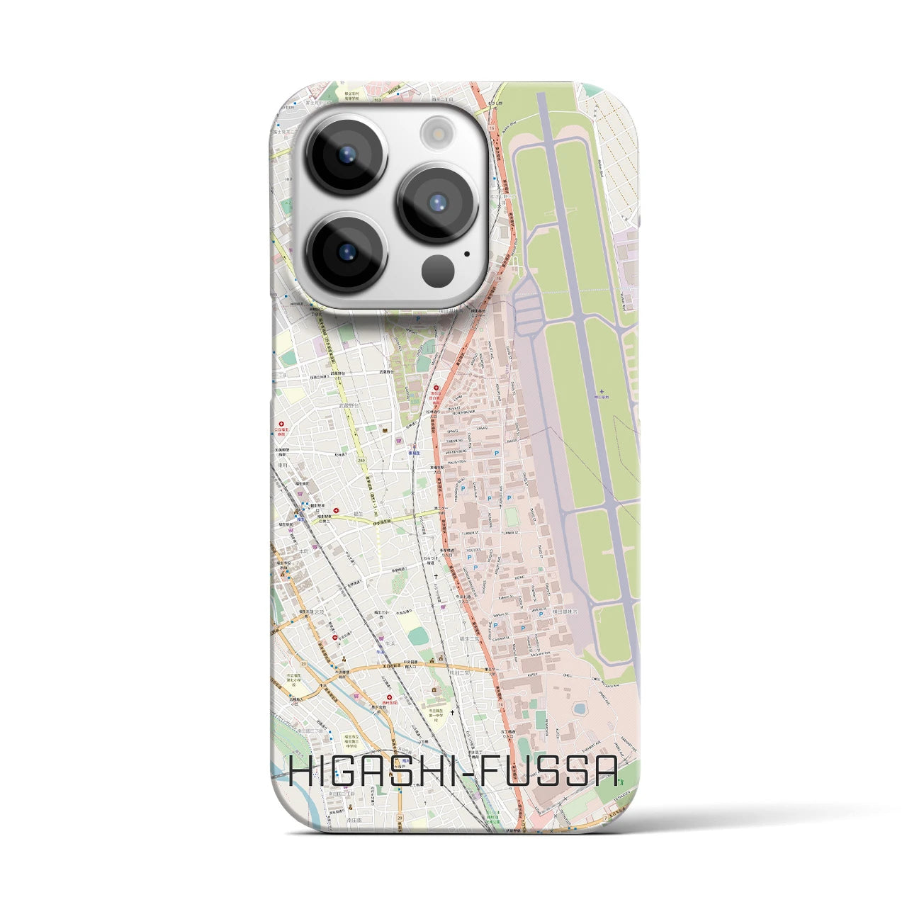 【東福生(東京都)】地図柄iPhoneケース(バックカバータイプ)