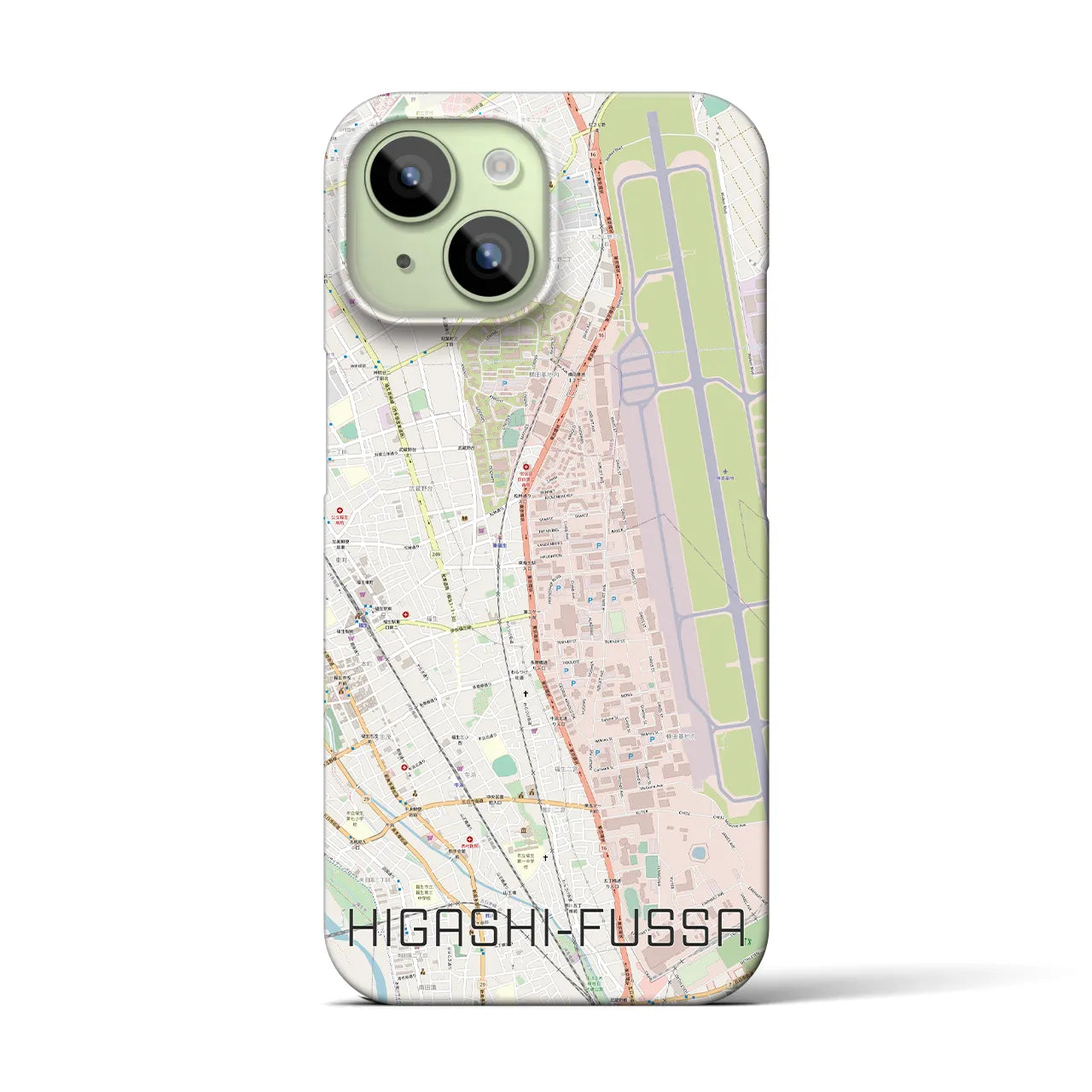 【東福生(東京都)】地図柄iPhoneケース(バックカバータイプ)