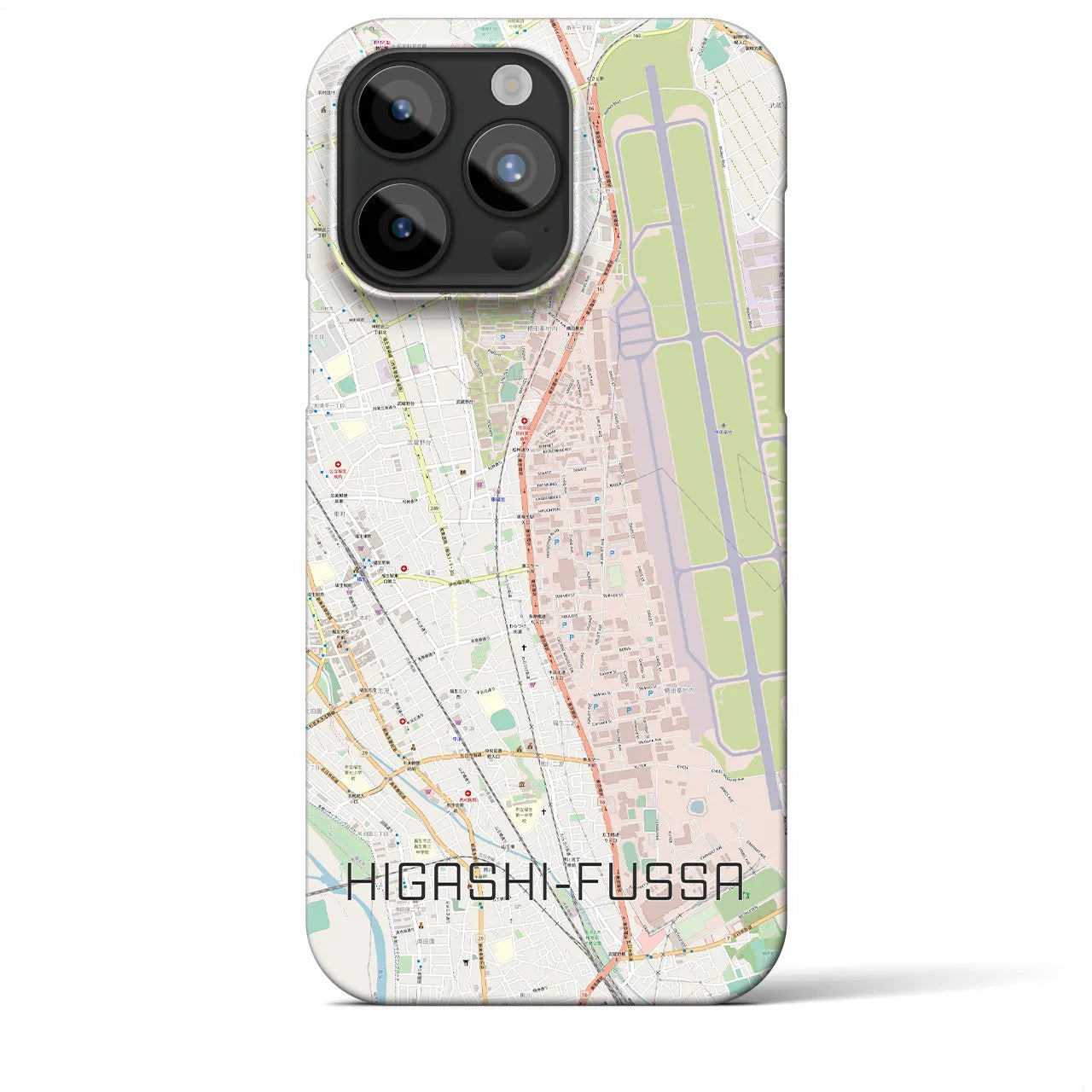 【東福生(東京都)】地図柄iPhoneケース(バックカバータイプ)