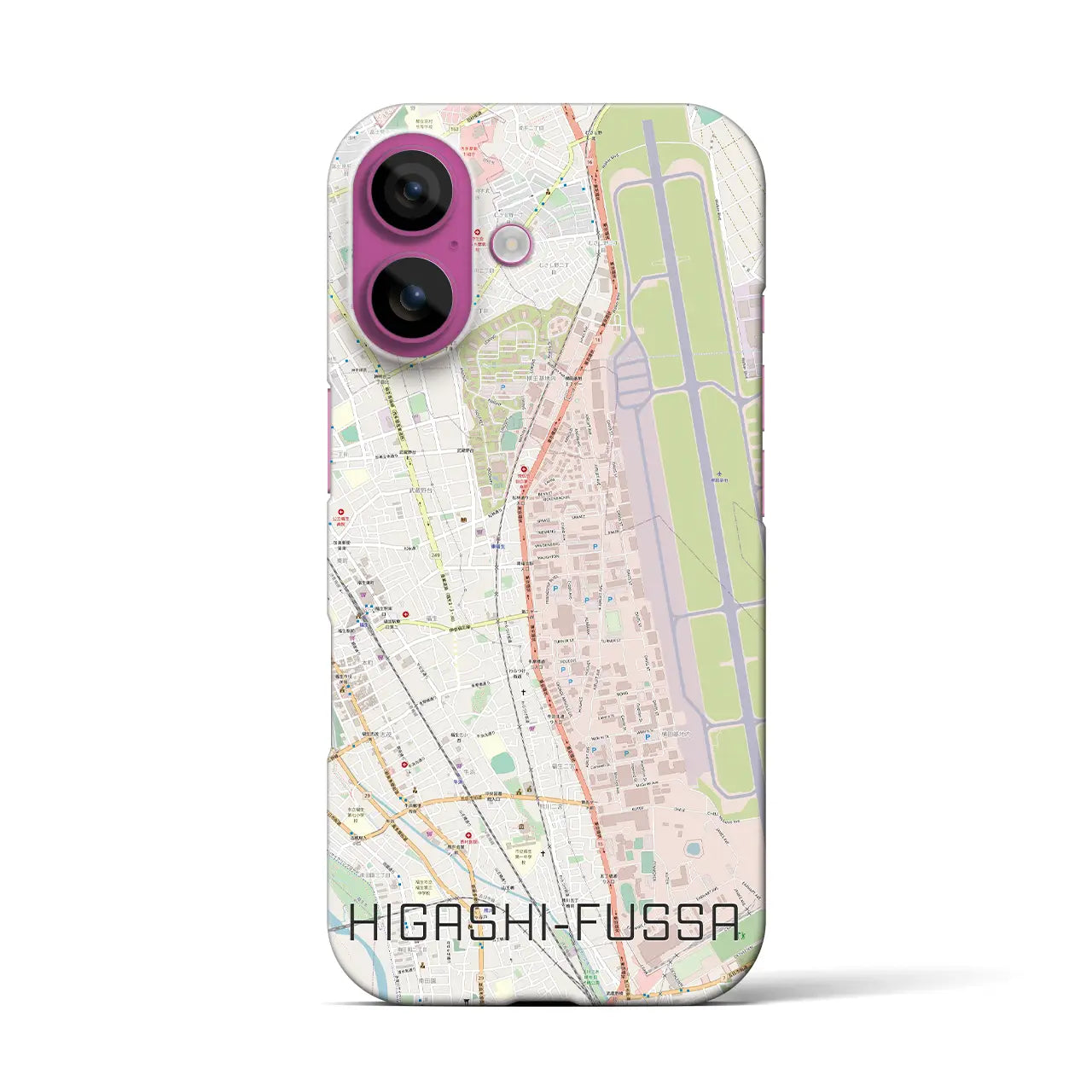 【東福生(東京都)】地図柄iPhoneケース(バックカバータイプ)