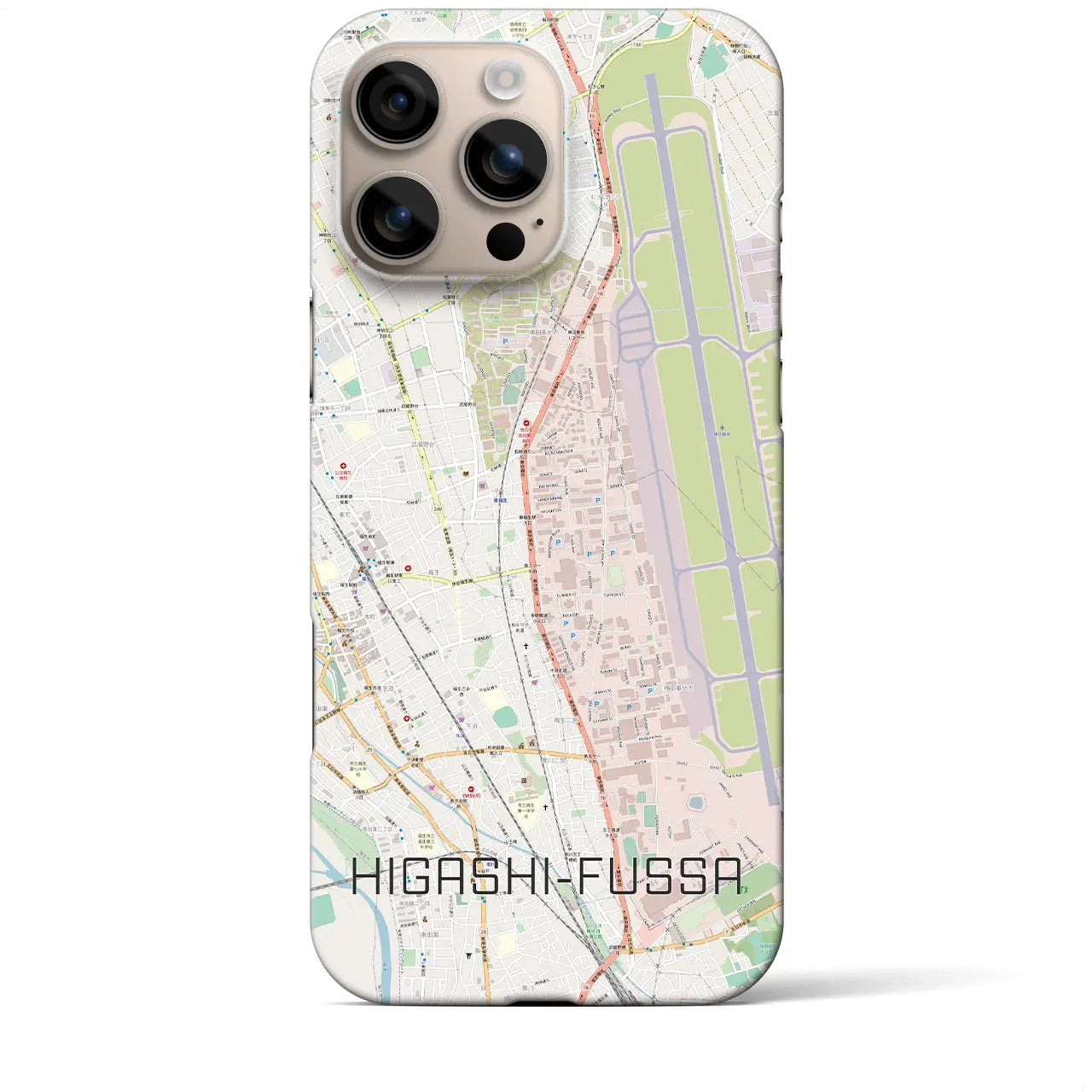【東福生(東京都)】地図柄iPhoneケース(バックカバータイプ)