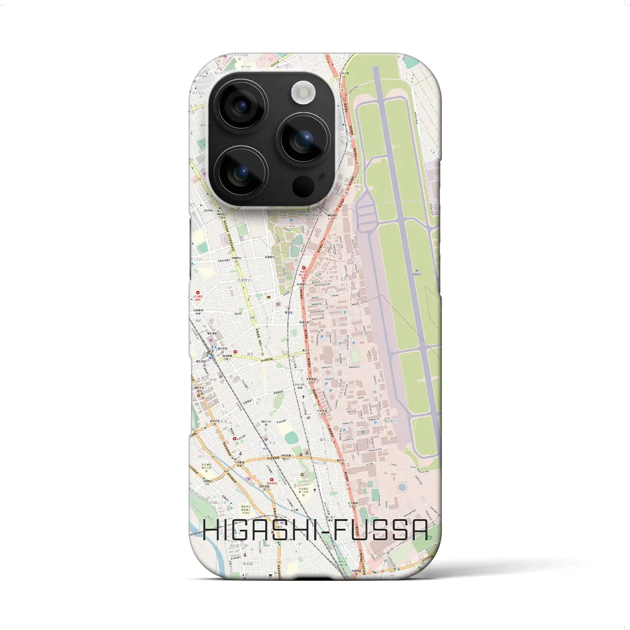 【東福生(東京都)】地図柄iPhoneケース(バックカバータイプ)