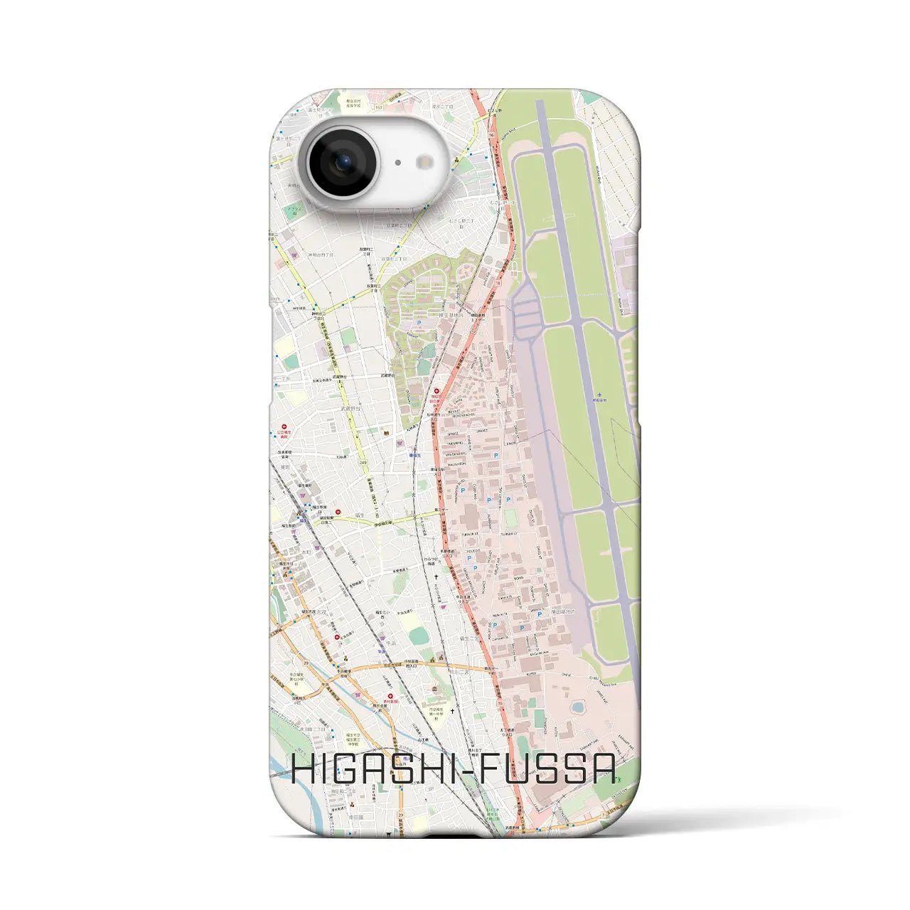 【東福生(東京都)】地図柄iPhoneケース(バックカバータイプ)