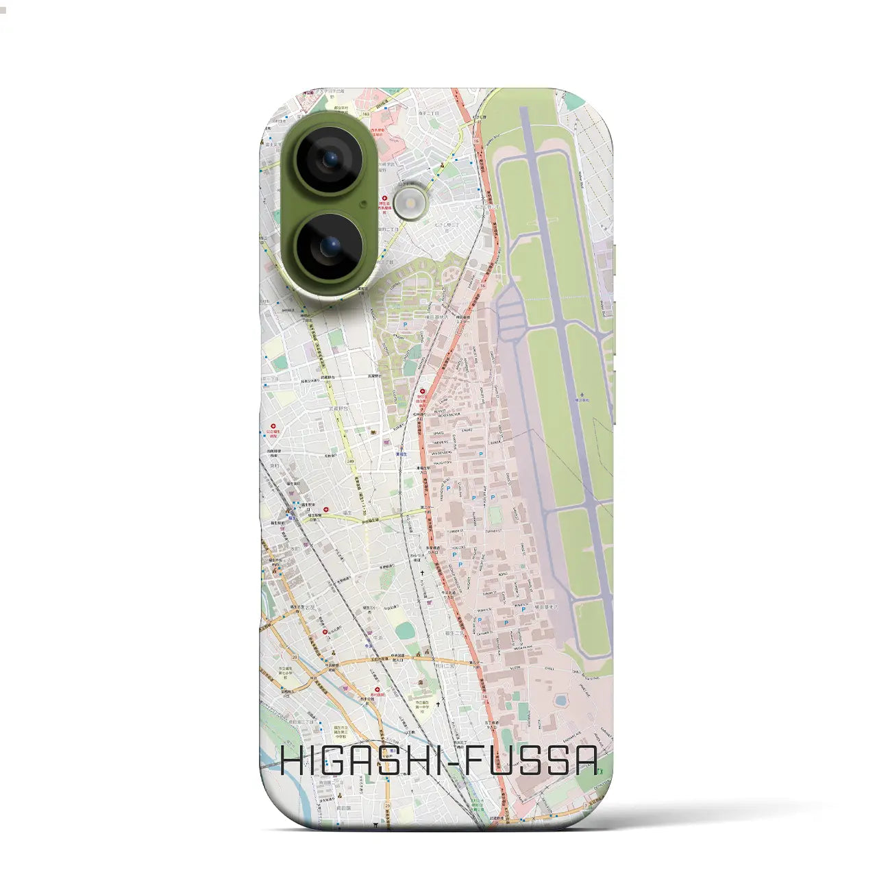 【東福生(東京都)】地図柄iPhoneケース(バックカバータイプ)ナチュラル・iPhone 17 Pro Max 用