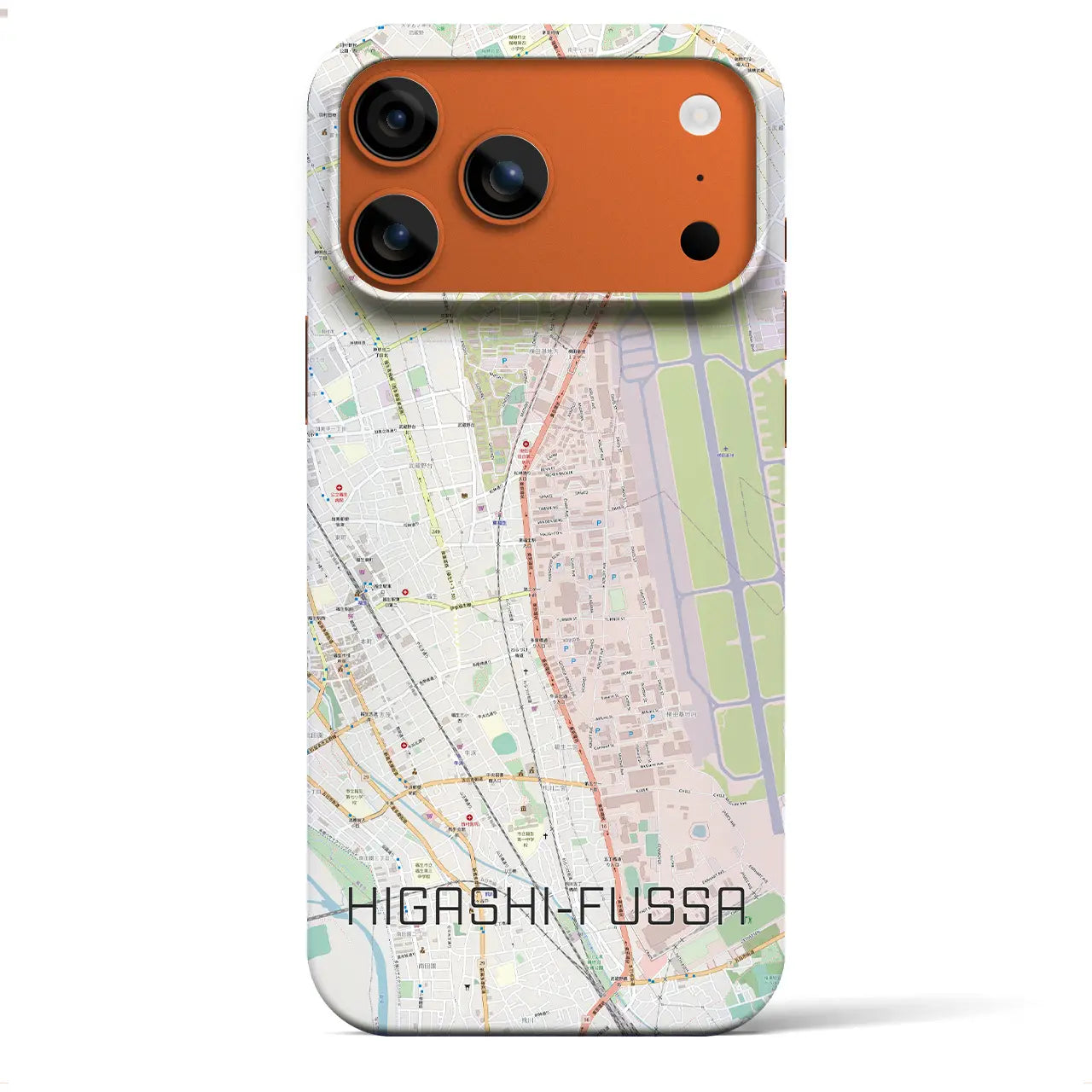 【東福生(東京都)】地図柄iPhoneケース(バックカバータイプ)