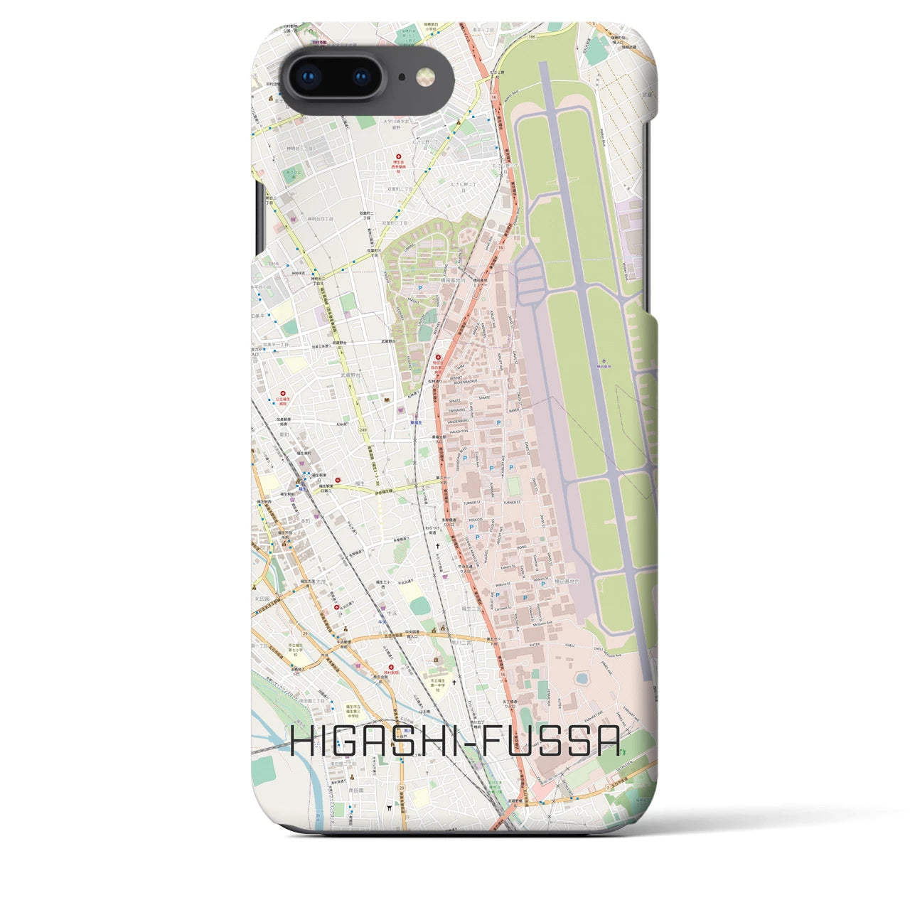 【東福生(東京都)】地図柄iPhoneケース(バックカバータイプ)