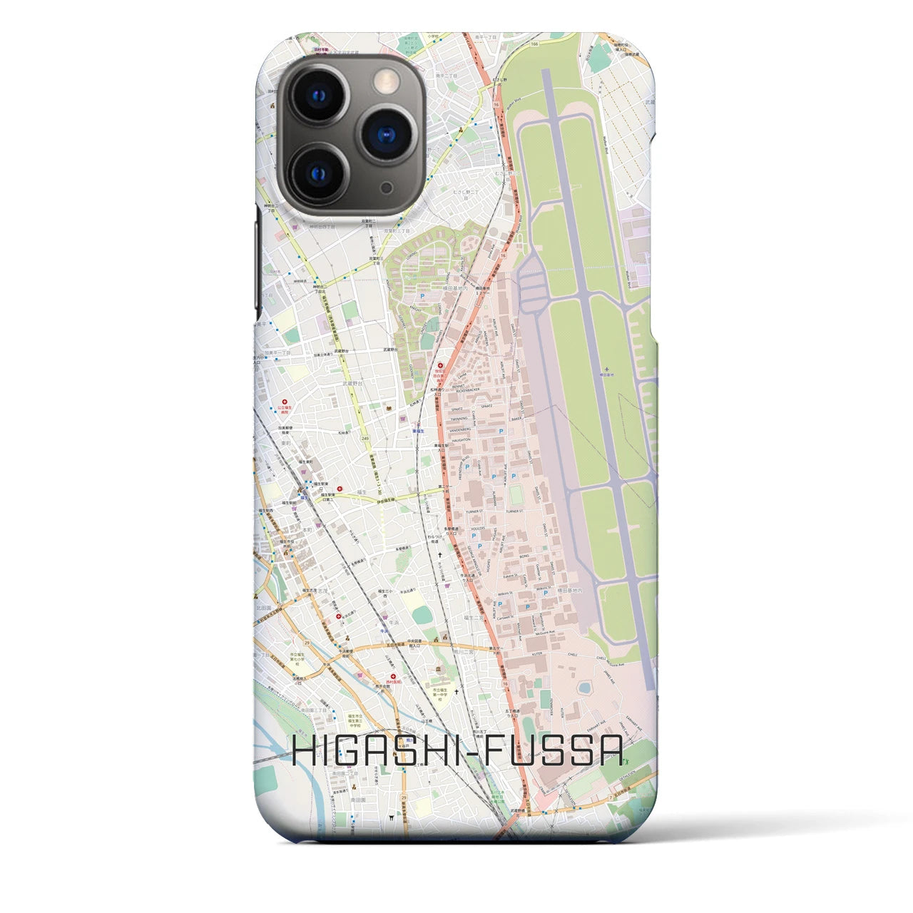 【東福生(東京都)】地図柄iPhoneケース(バックカバータイプ)