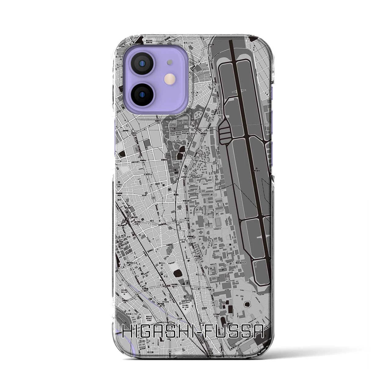 【東福生(東京都)】地図柄iPhoneケース(クリアタイプ)