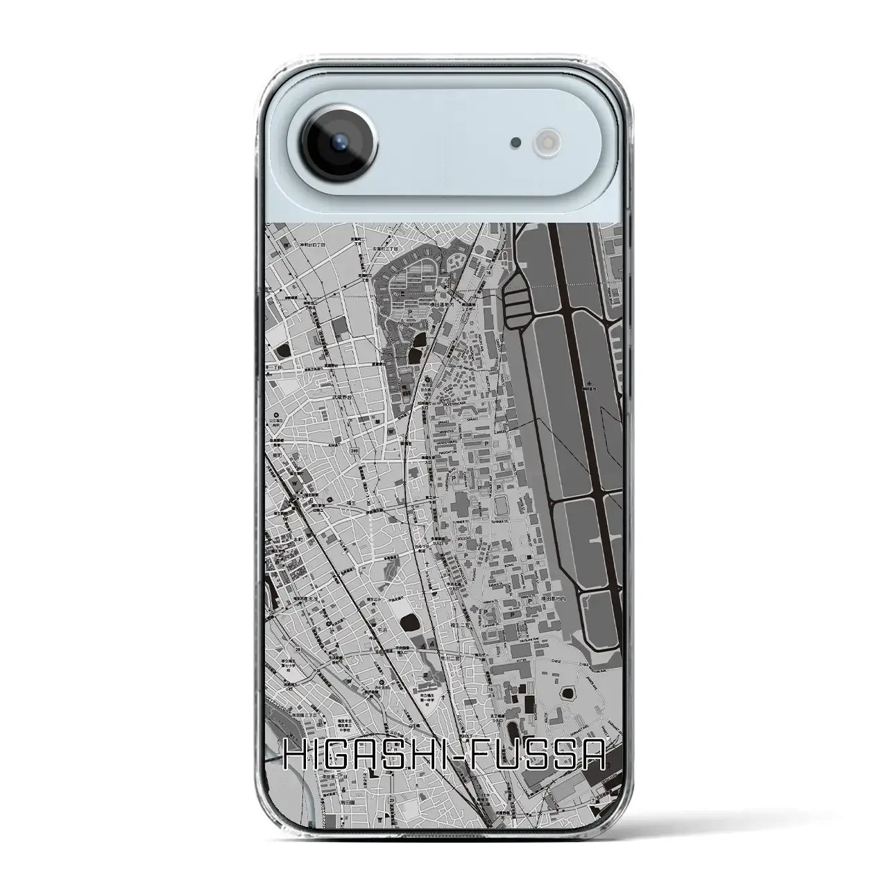 【東福生(東京都)】地図柄iPhoneケース(クリアタイプ)