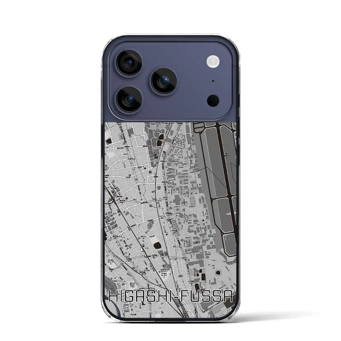 【東福生(東京都)】地図柄iPhoneケース(クリアタイプ)