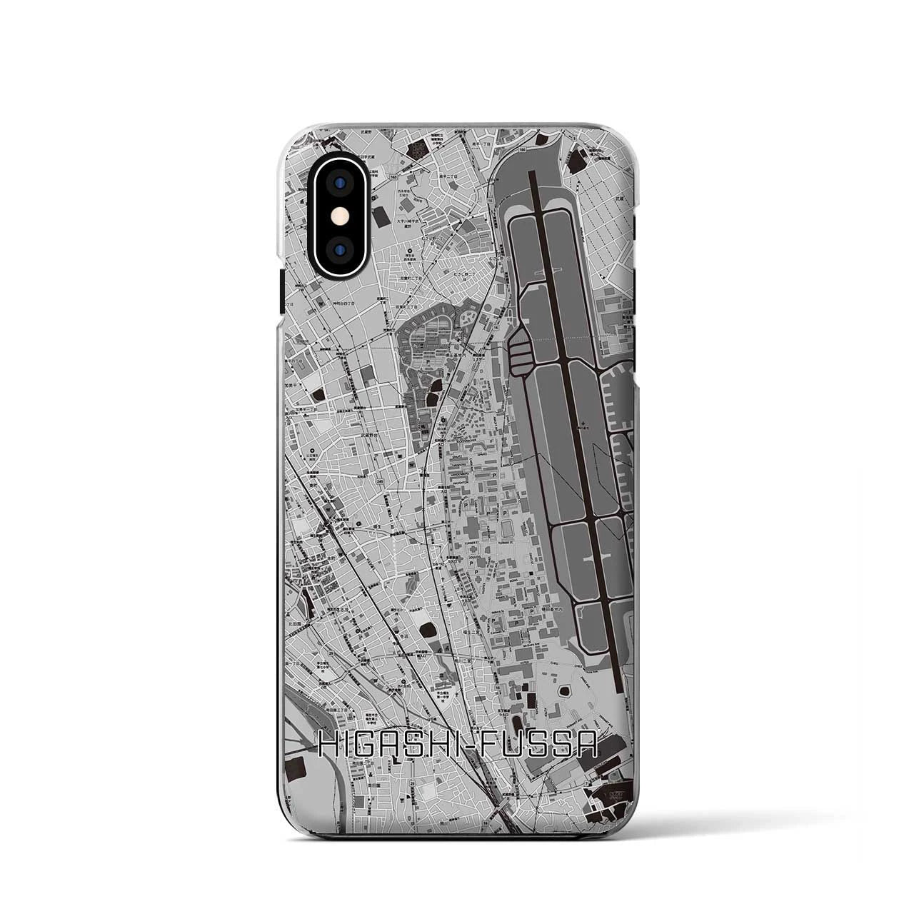 【東福生(東京都)】地図柄iPhoneケース(クリアタイプ)