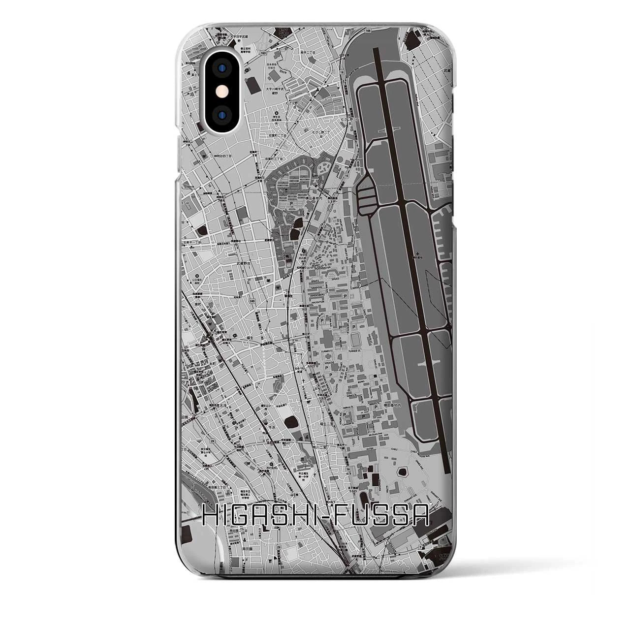 【東福生(東京都)】地図柄iPhoneケース(クリアタイプ)