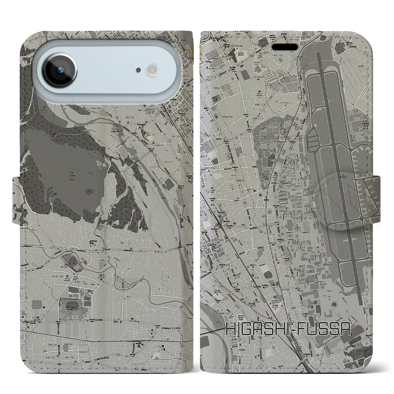 【東福生(東京都)】地図柄iPhoneケース(手帳タイプ)