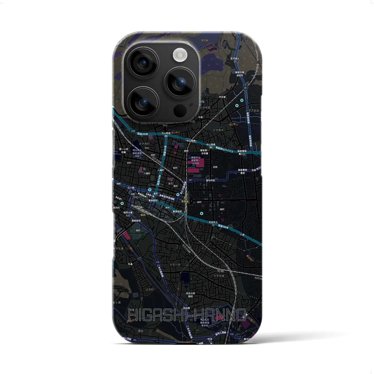 【東飯能(埼玉県)】地図柄iPhoneケース(バックカバータイプ)