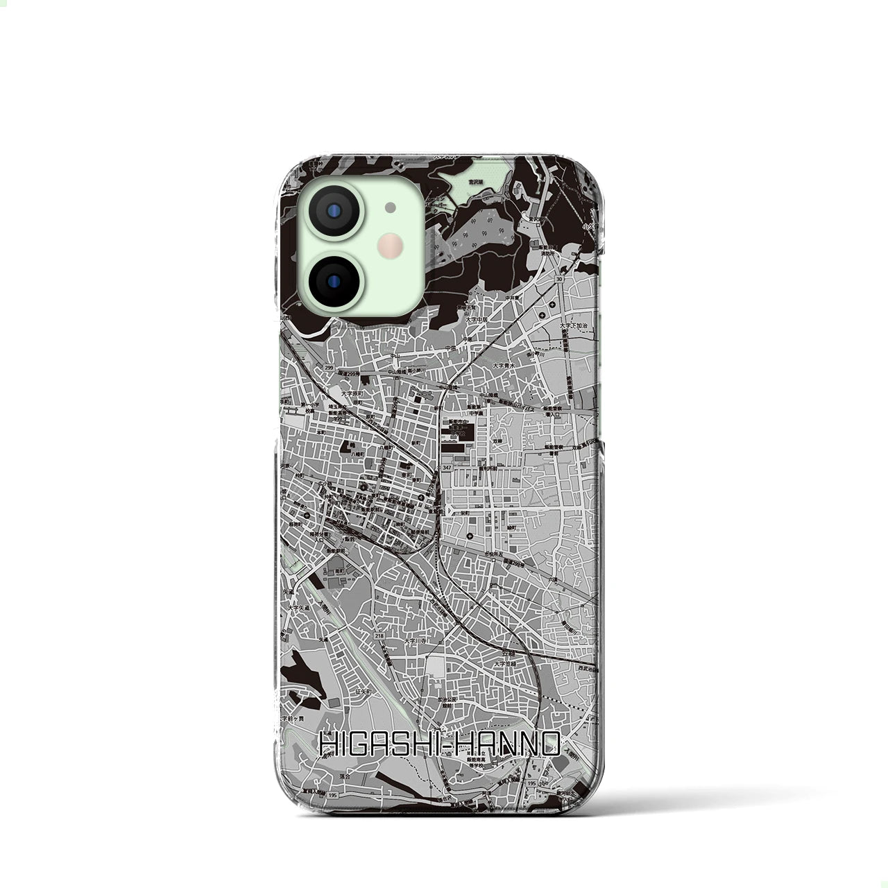 【東飯能(埼玉県)】地図柄iPhoneケース(クリアタイプ)