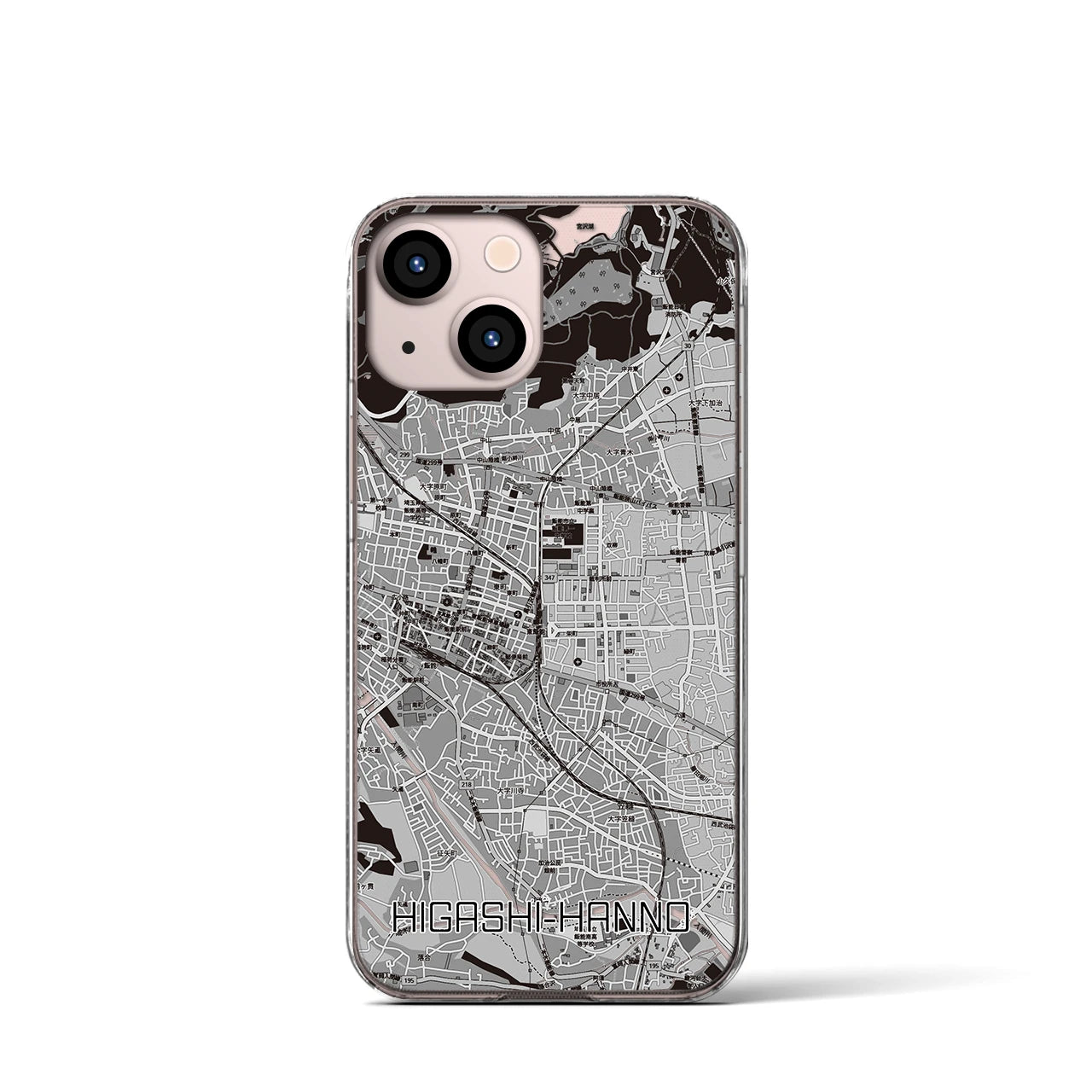 【東飯能(埼玉県)】地図柄iPhoneケース(クリアタイプ)