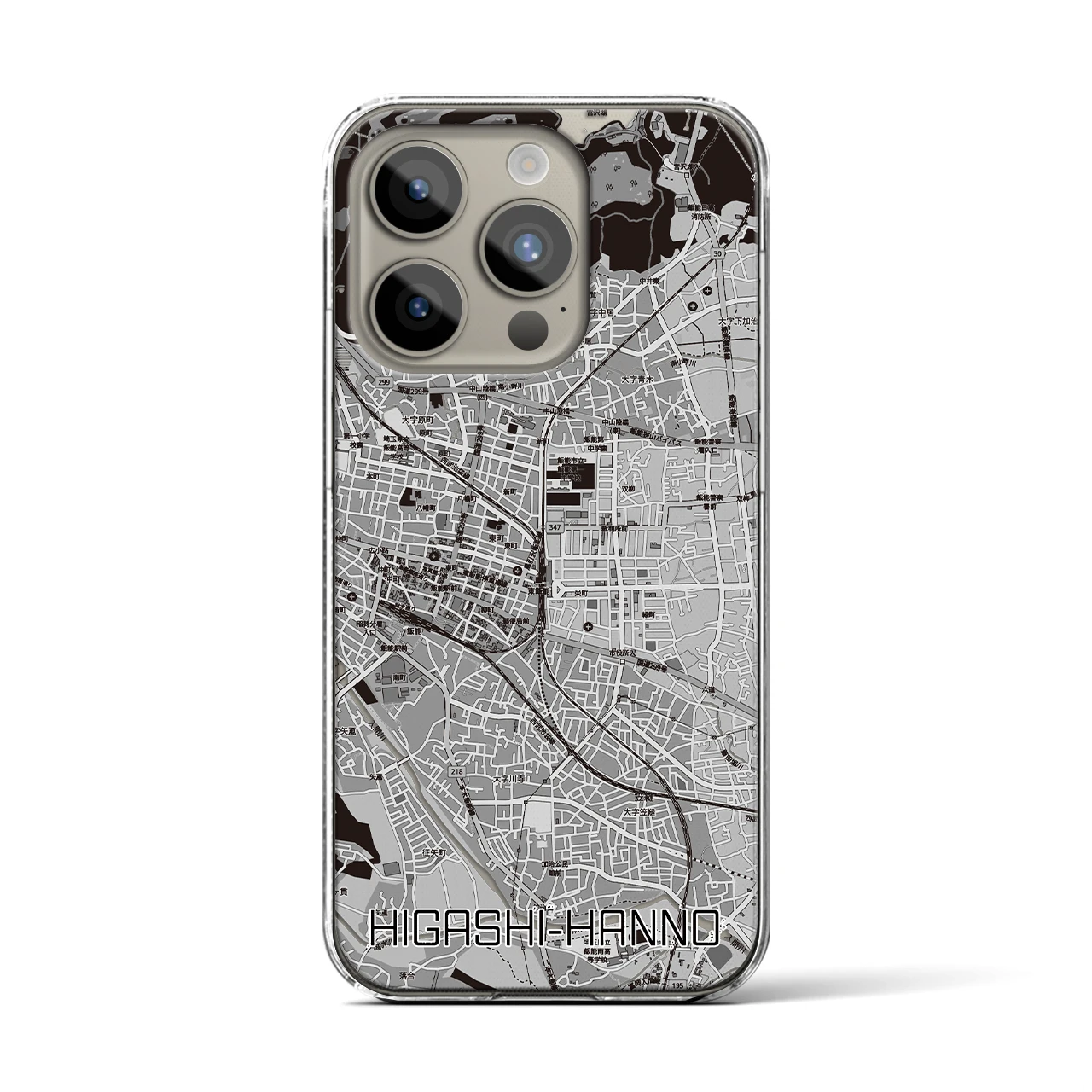 【東飯能(埼玉県)】地図柄iPhoneケース(クリアタイプ)