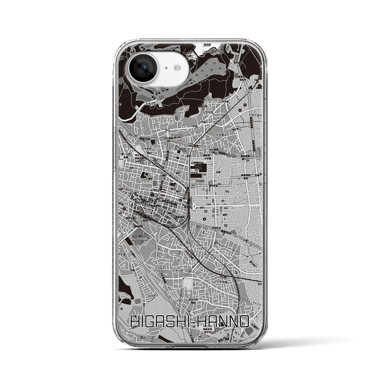 【東飯能(埼玉県)】地図柄iPhoneケース(クリアタイプ)