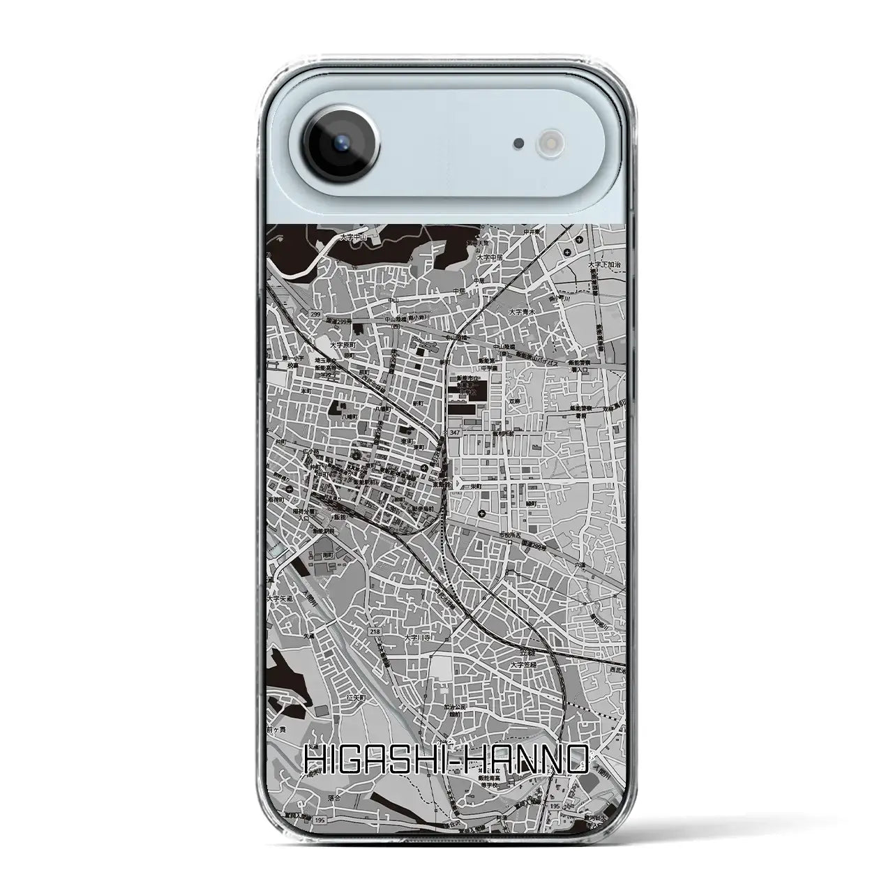 【東飯能(埼玉県)】地図柄iPhoneケース(クリアタイプ)