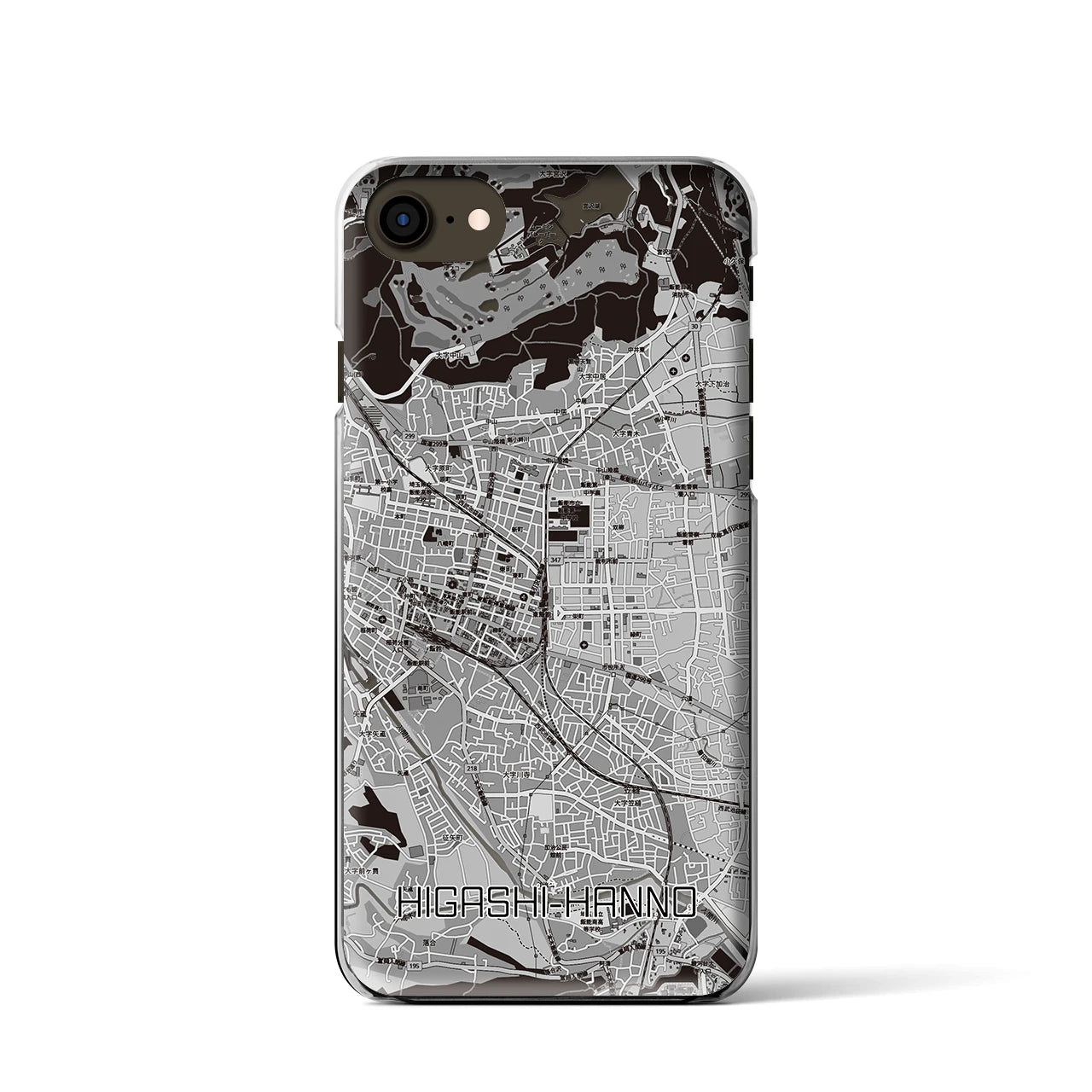 【東飯能(埼玉県)】地図柄iPhoneケース(クリアタイプ)