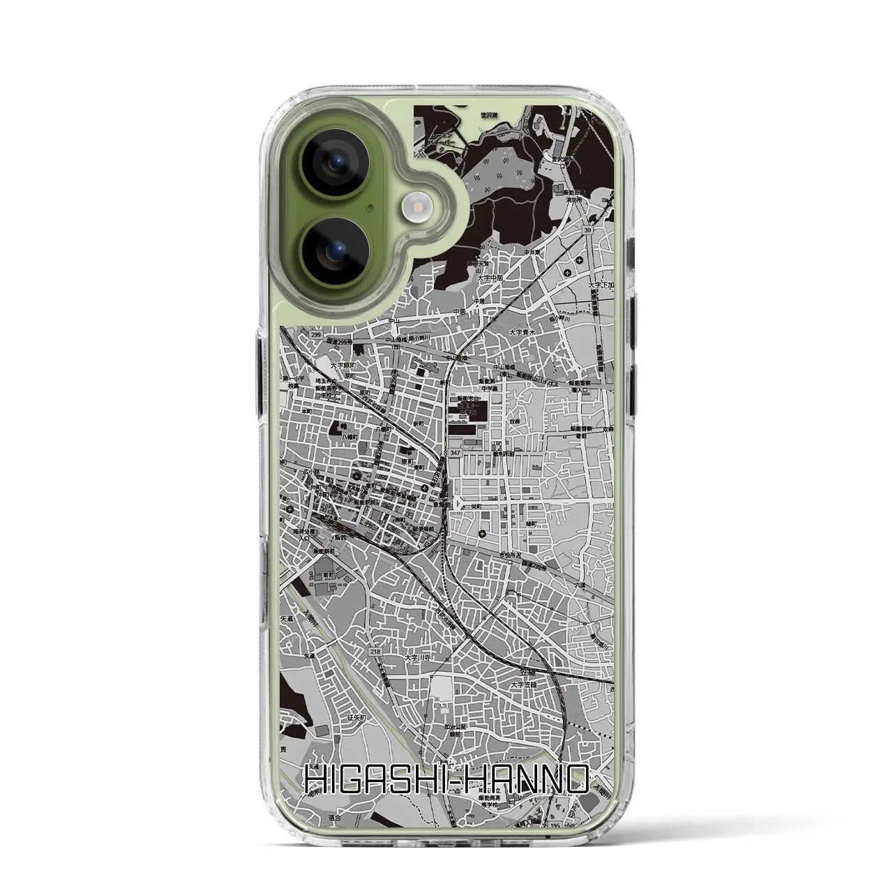 【東飯能(埼玉県)】地図柄iPhoneケース(MagSafeタイプ)