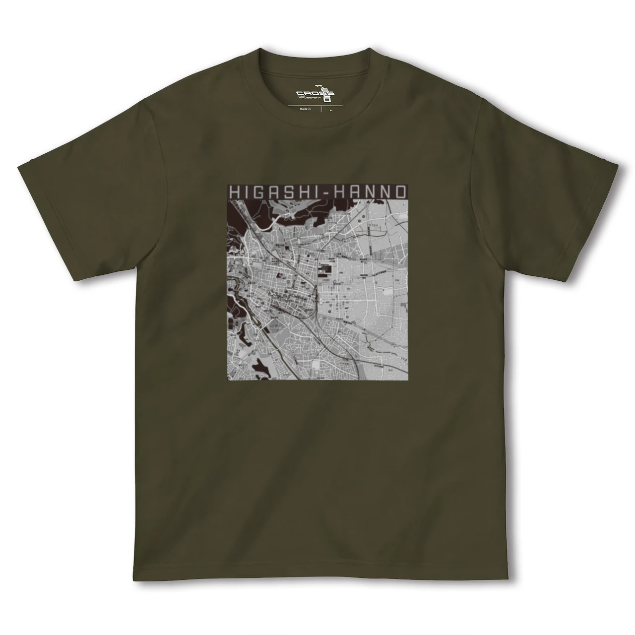 【東飯能(埼玉県)】地図柄ヘビーウェイトTシャツ